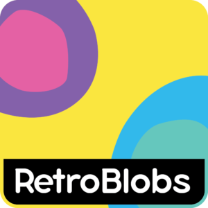 Retro-inspired animated blob shapes with smooth motion, layered colour, and nostalgic visual energy.