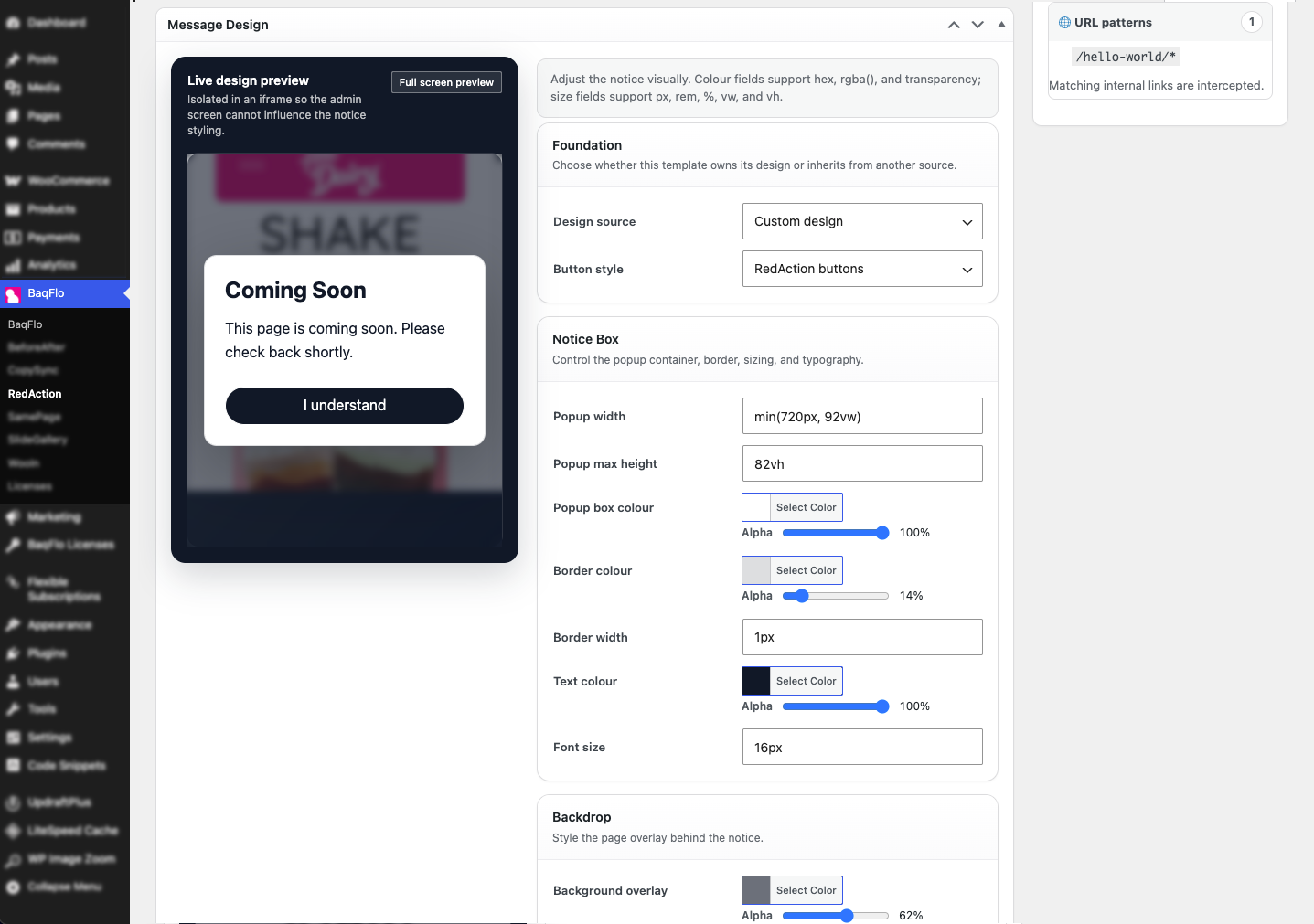 Customise the appearance of reusable destination notices.